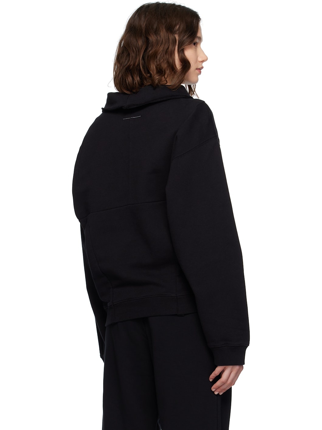 Black Collared Sweatshirt - 3