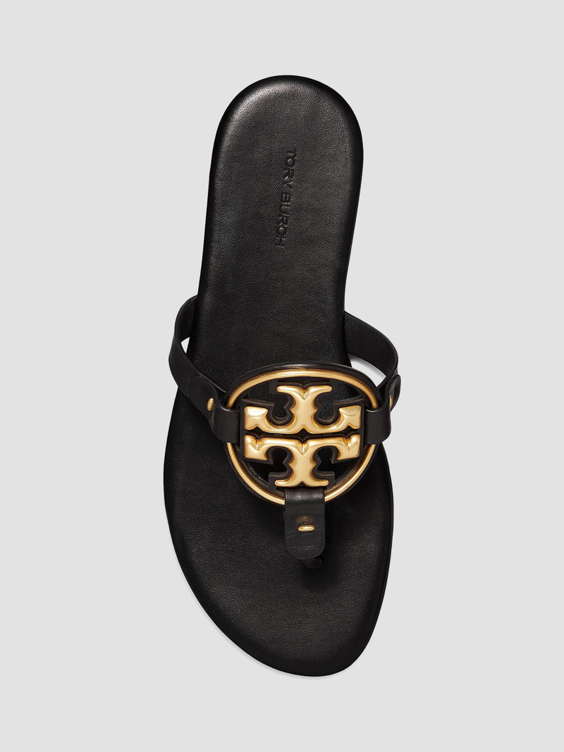 Women's Miller Metal Double T Soft Sandals - Black 4