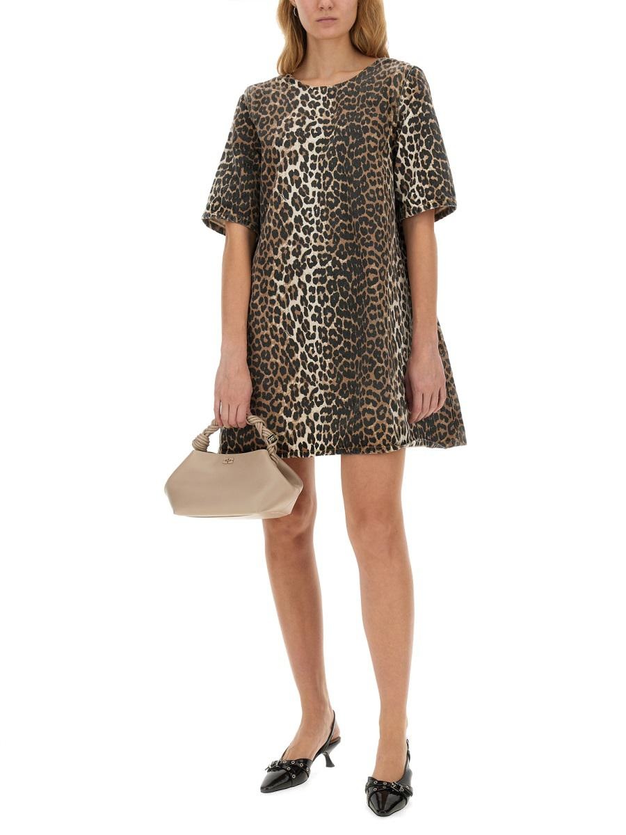 Ganni Mini Leopard Dress - 2