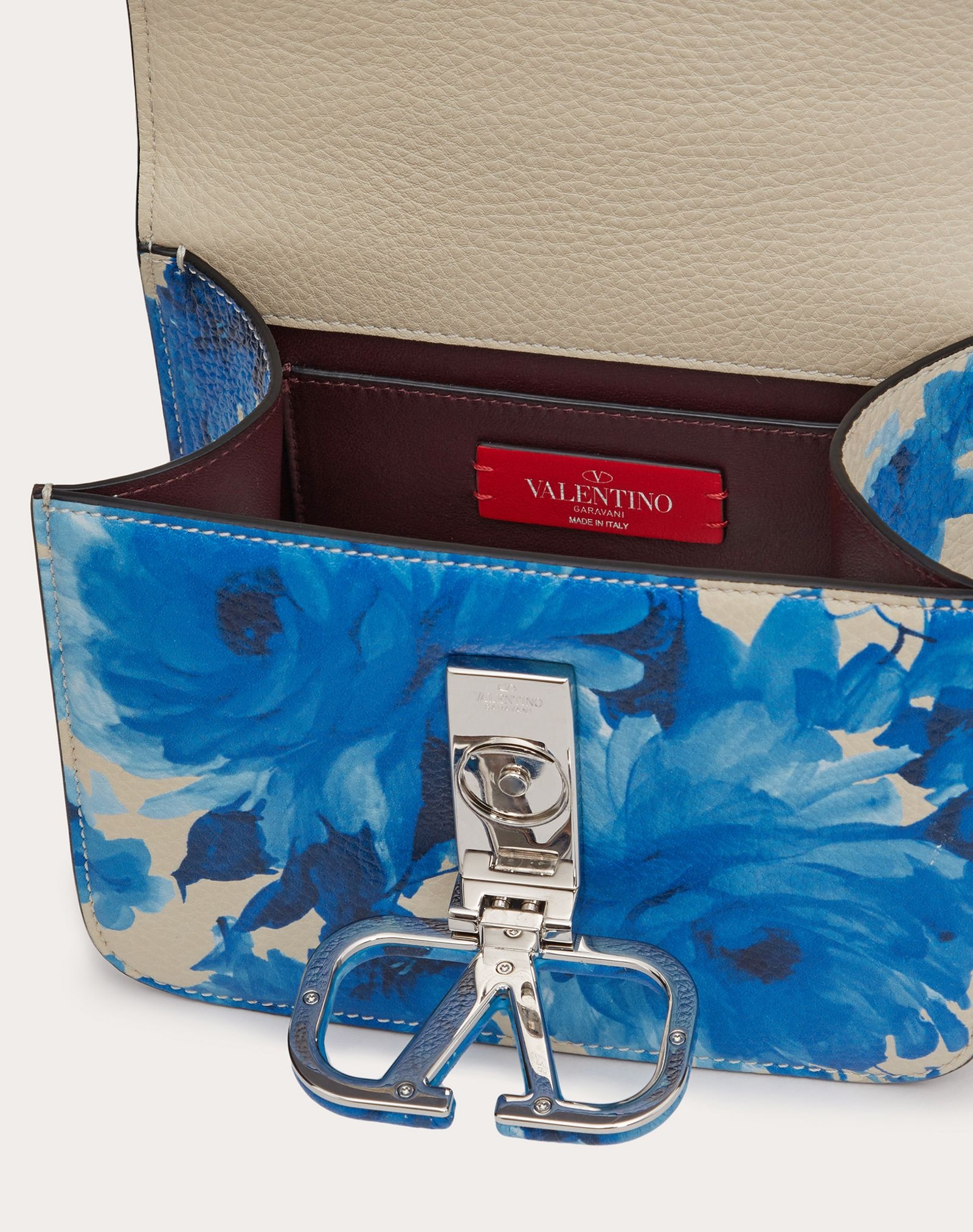 Small VSLING Grainy Calfskin Shoulder Bag with Print - 4