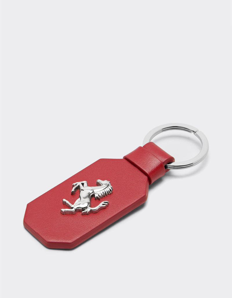 Ferrari Leather keyring with Prancing Horse outlook