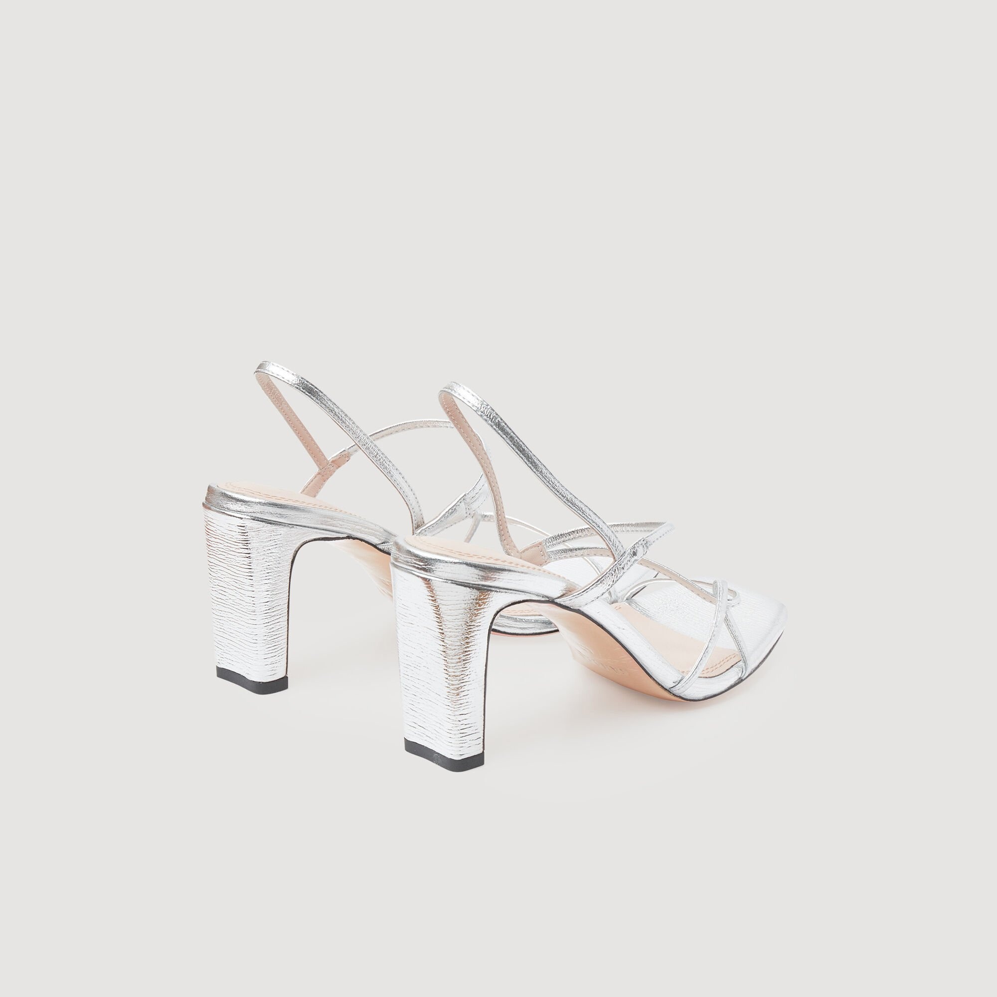 METALLIC LEATHER SANDALS - 3