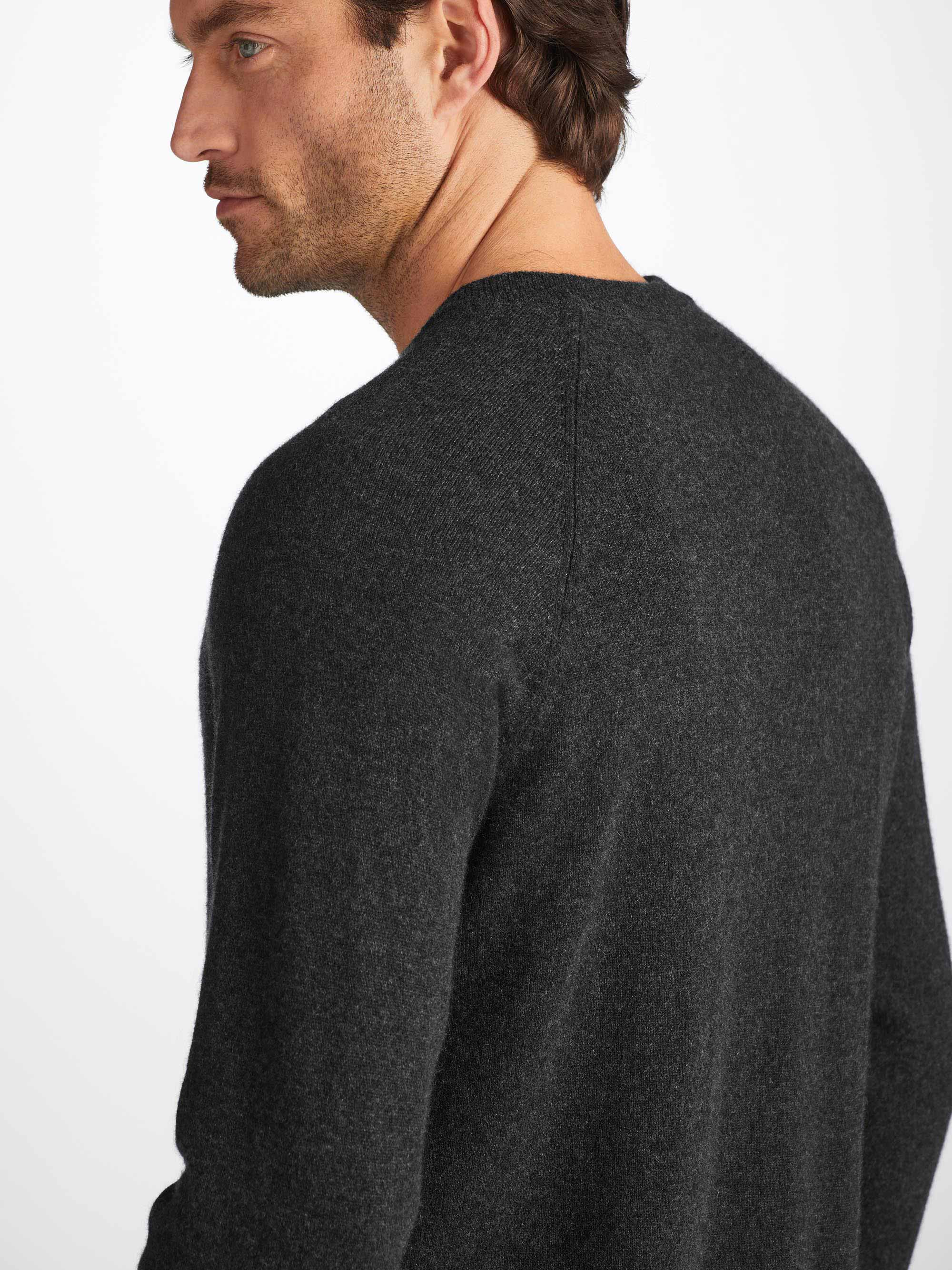Men's Sweater Finley Cashmere Charcoal Heather - 5