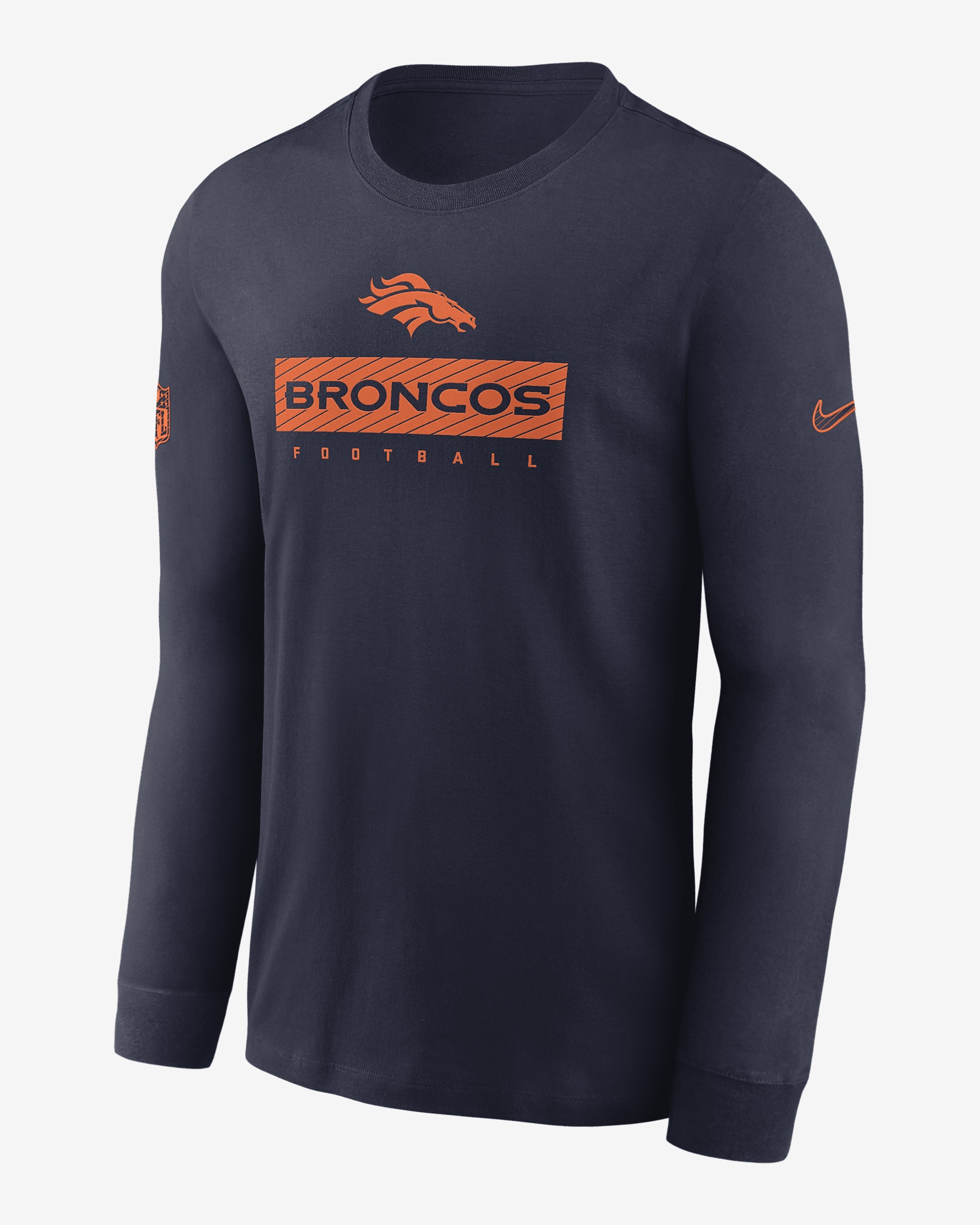 Denver Broncos Sideline Team Issue Nike Men's Dri-FIT NFL Long-Sleeve T-Shirt - 1