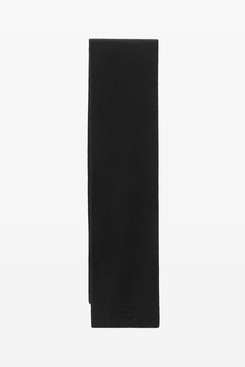 logo scarf in soft stretch wool 1
