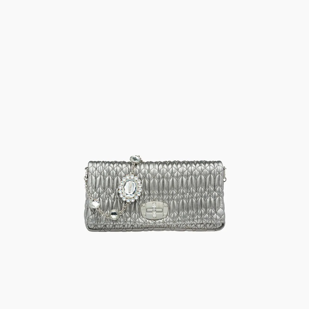 Miu Miu Iconic Crystal Cloqué Nappa leather bag - 1