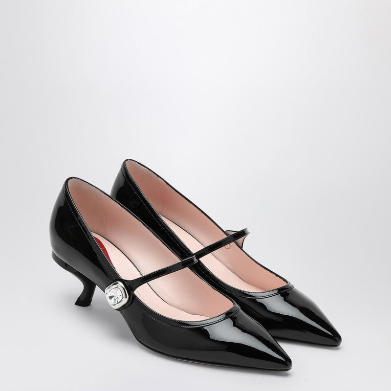 Roger Vivier Black Patent Leather Mary Jane Virgule Decolletés Women - 2
