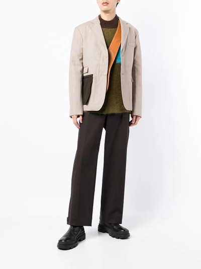 JACQUEMUS pouch-pocket single-breasted blazer outlook