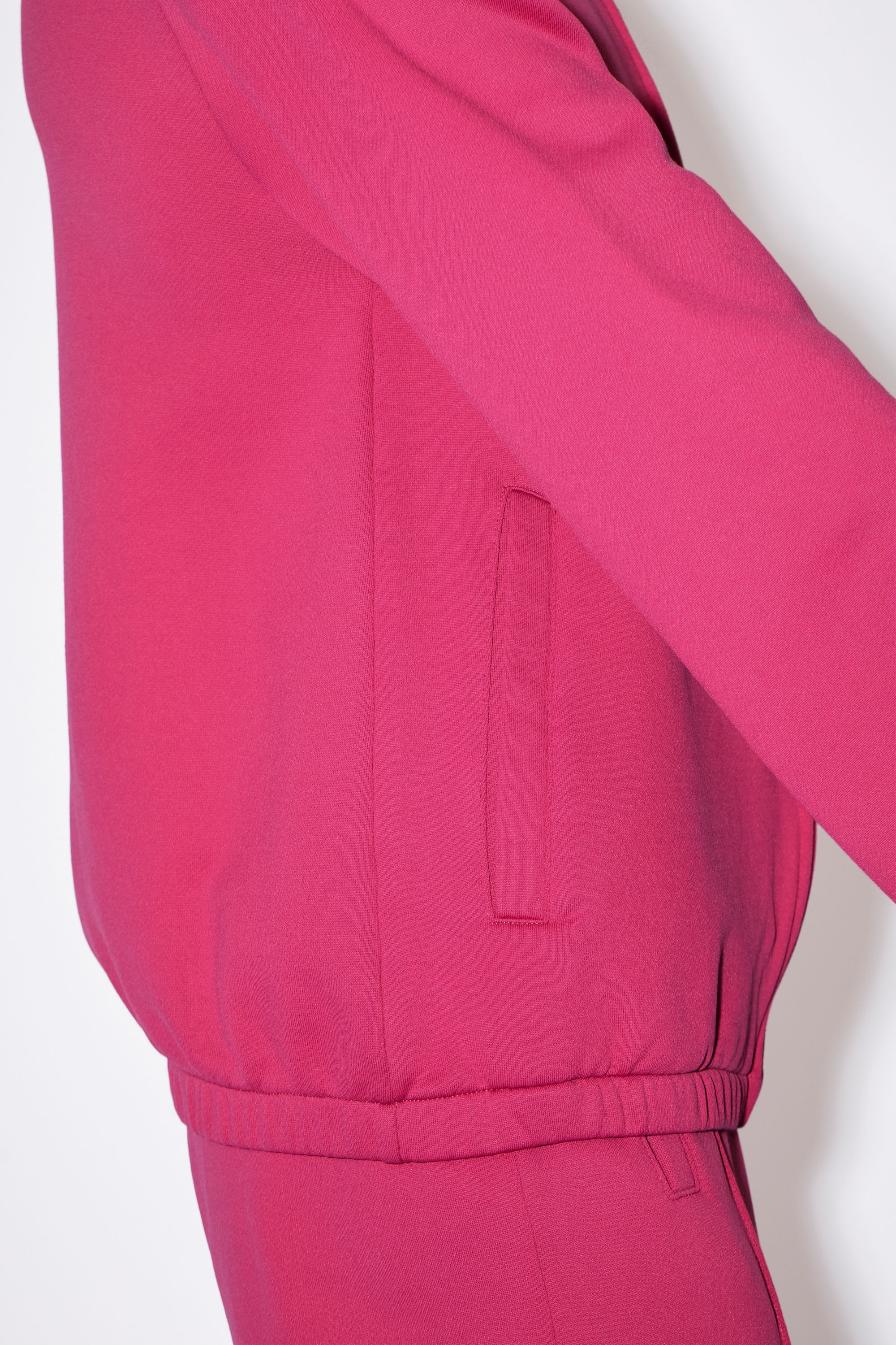 Tech jersey zippered sweater - Fuchsia pink - 4