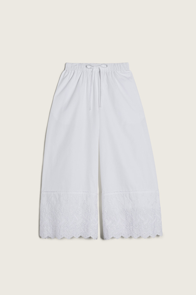 Cropped Trim Easy Trousers 1
