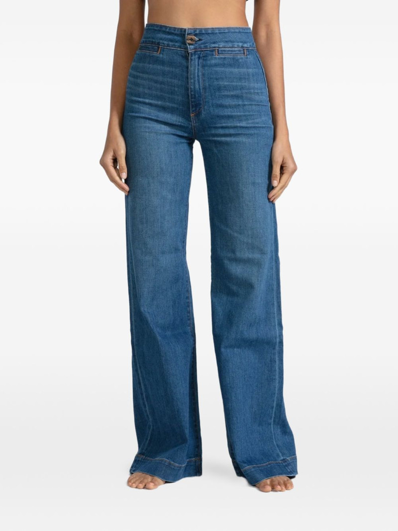 contrast-stitching jeans 1
