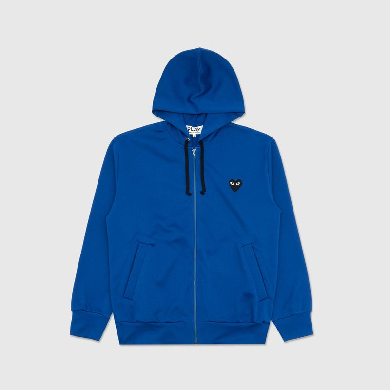 BLACK HEART BACK LOGO ZIP-UP HOODIE - 1