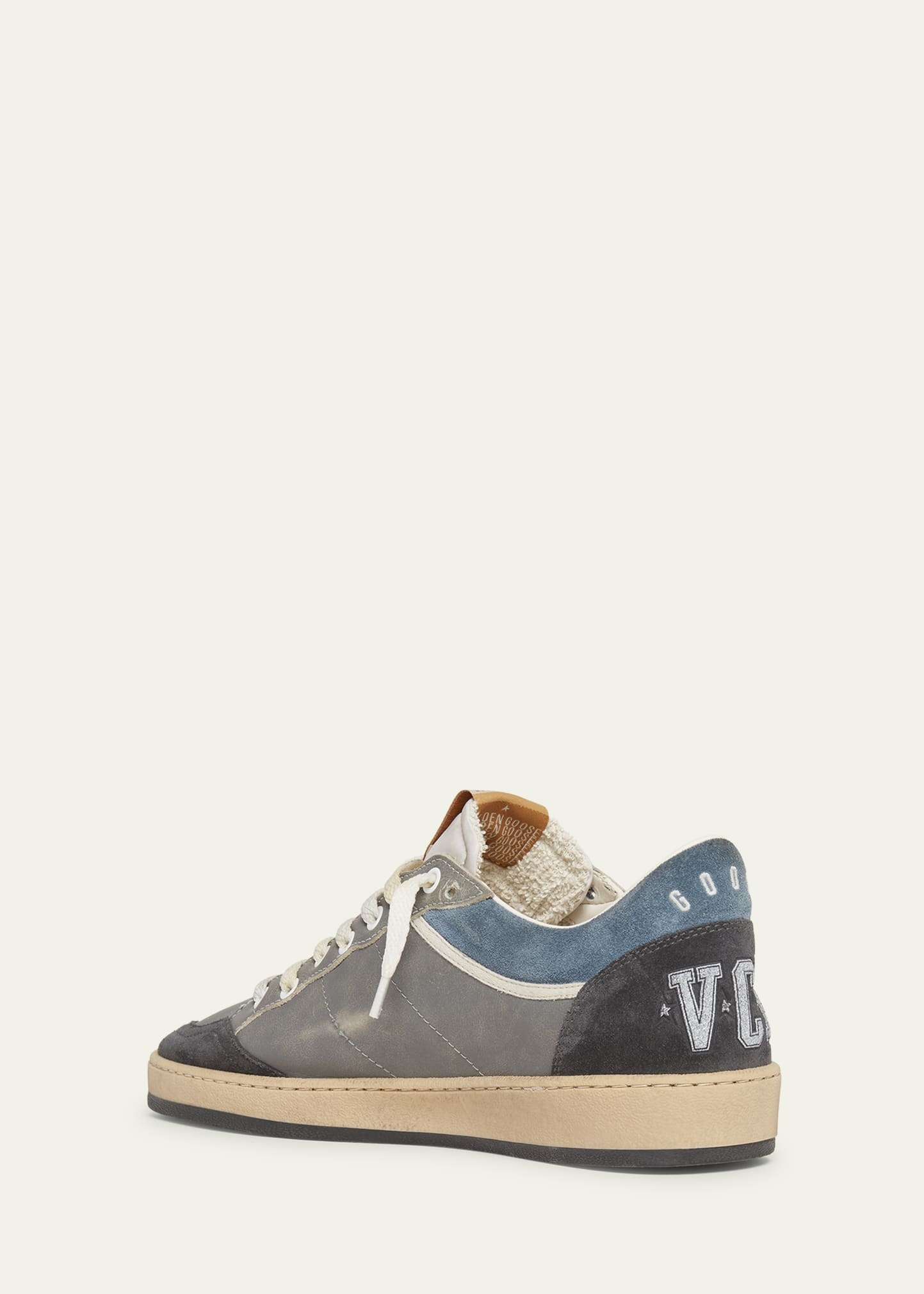 Men's Ballstar Leather and Suede Low-Top Sneakers - 4