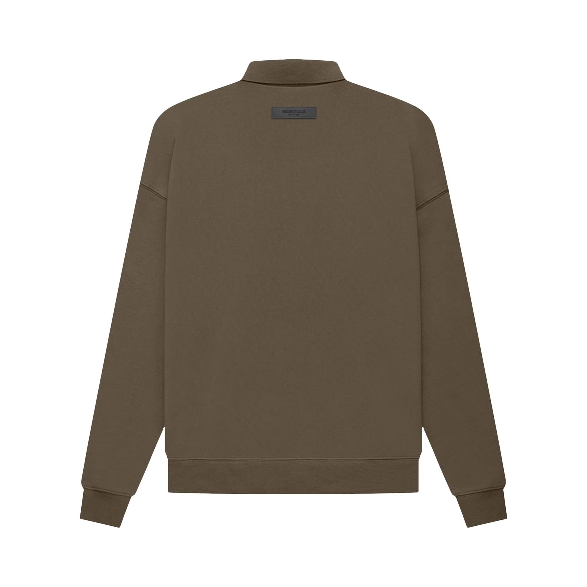 Fear of God Essentials Long-Sleeve Polo 'Wood' - 2