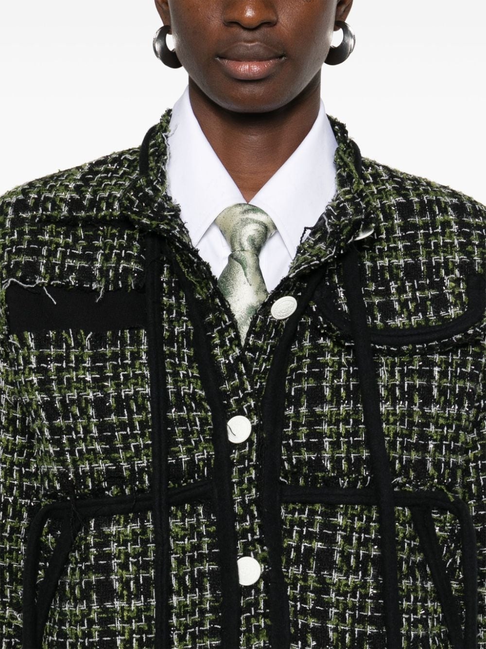 deconstructed tweed jacket - 5