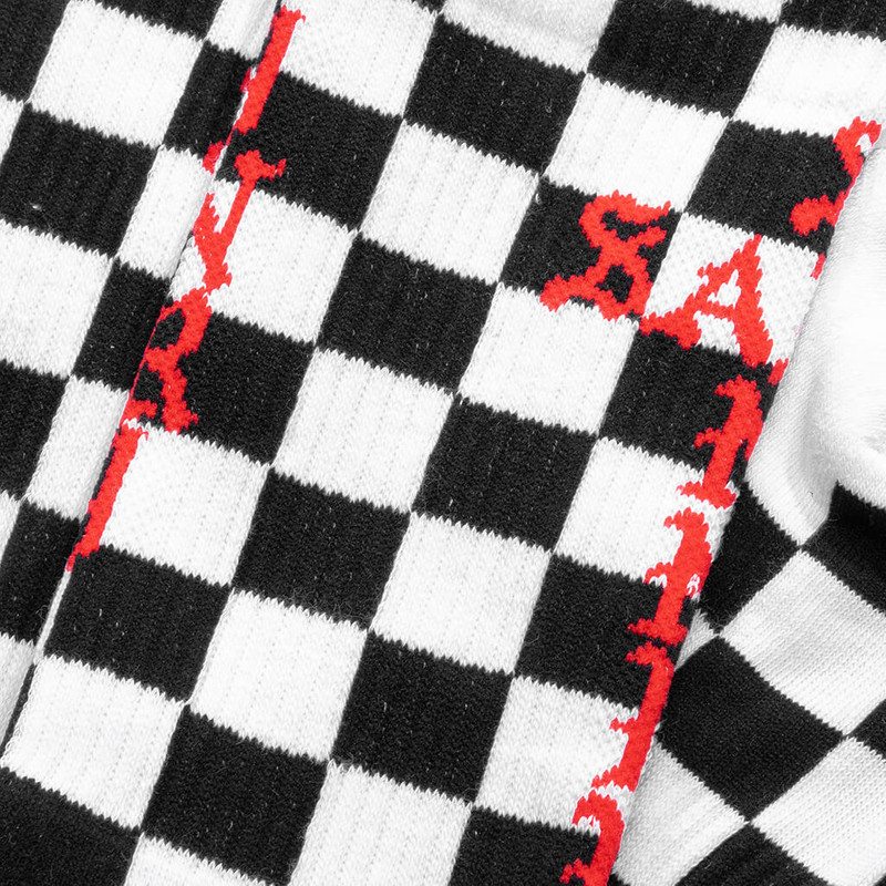 SAINT M×××××× SAINT SINNER SOCKS - BLACK/RED outlook