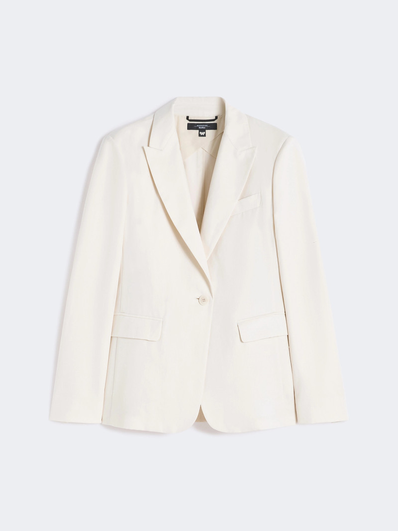 ORCHE Linen and cotton canvas blazer - ECRU 1