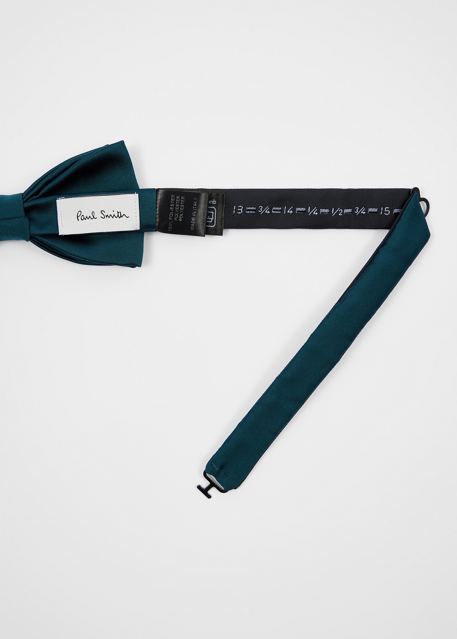 Teal Pre-Tied Satin Bow Tie - 2