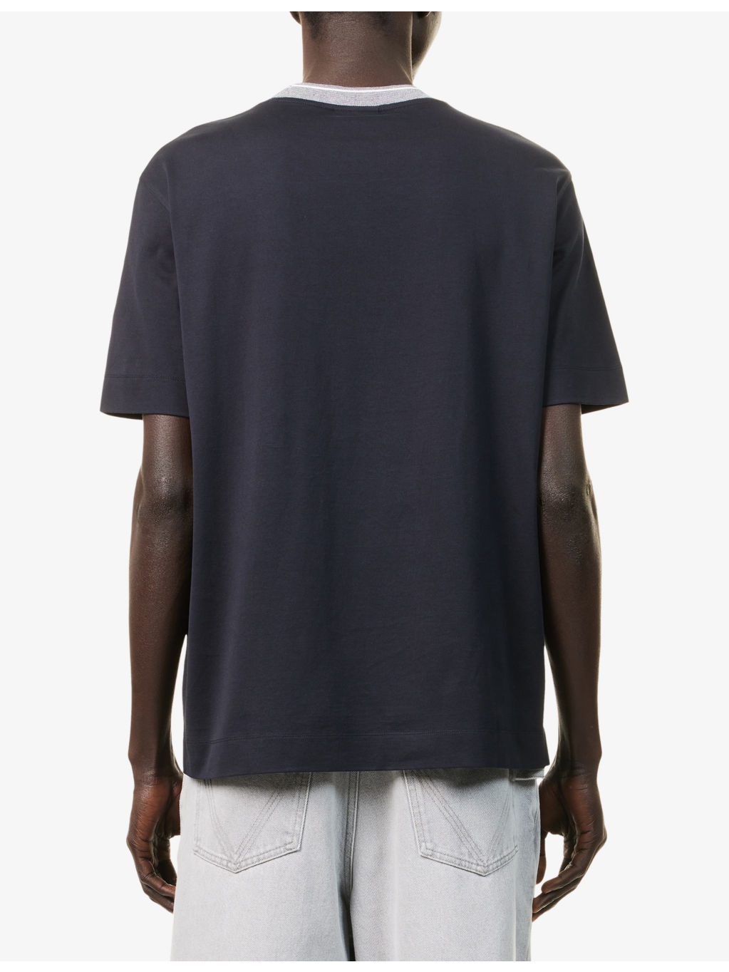 Striped-Crewneck Cotton-Jersey T-Shirt - 4