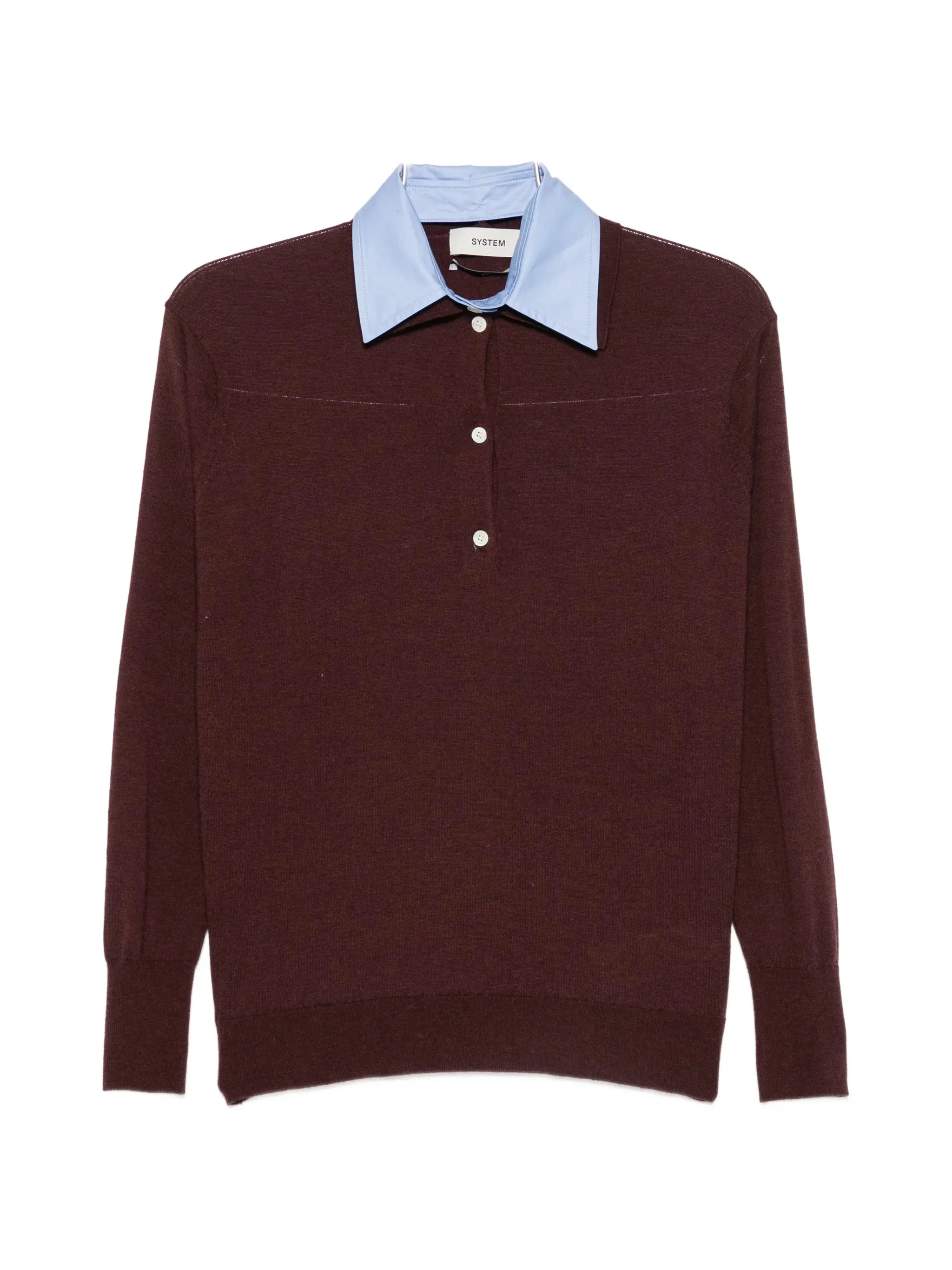 System Button-placket Sweater - 1