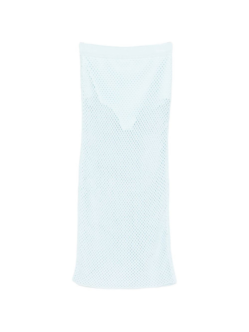 elasticated-waistband midi skirt 1