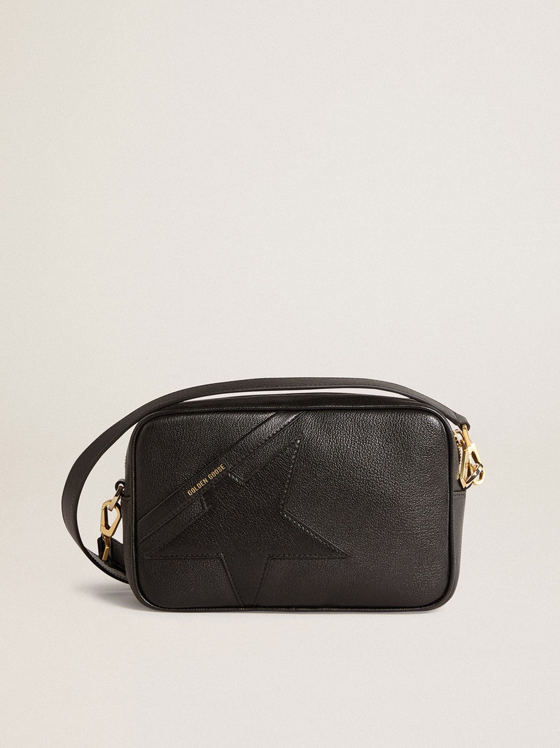 Star Bag in black leather with tone-on-tone star 1