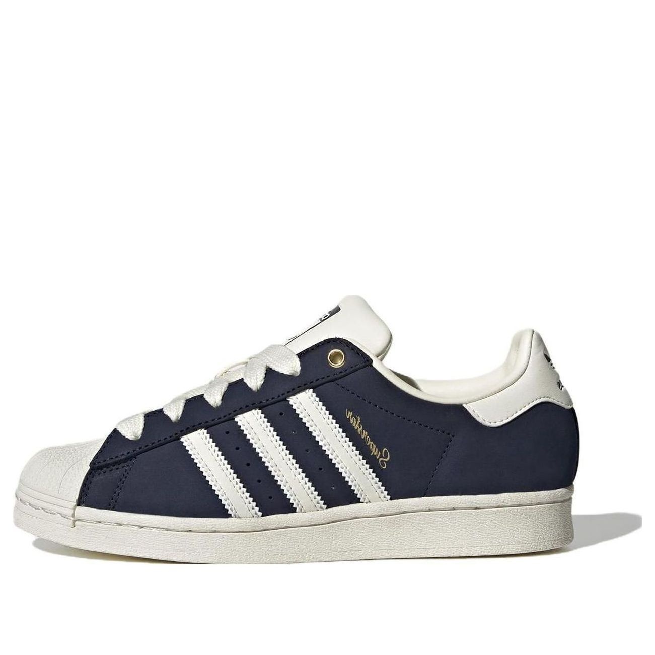 (WMNS) adidas Superstar 'Night Indigo Gold Script' IF7673 - 1