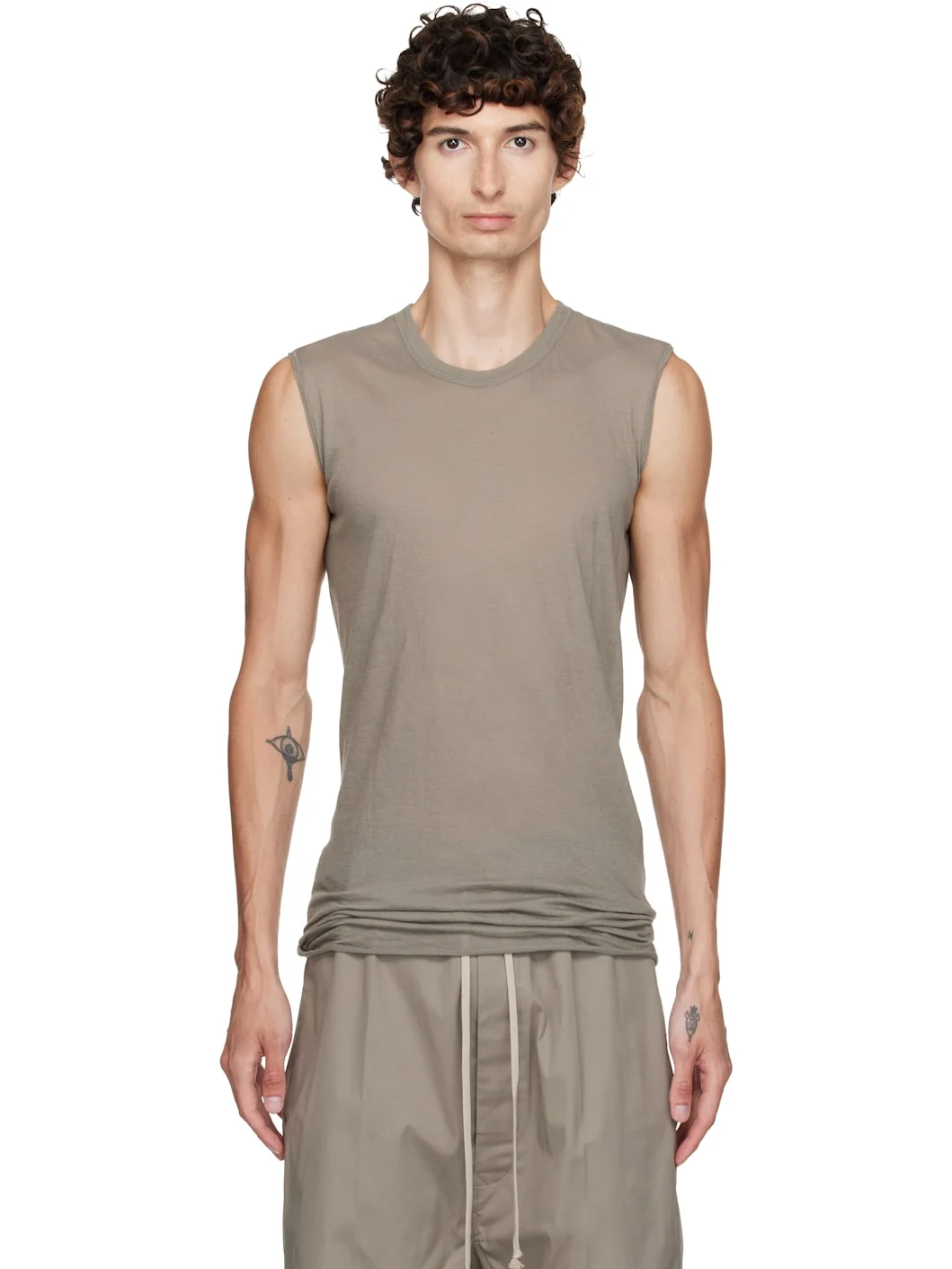 Taupe Tower Basic SL Tank Top - 1