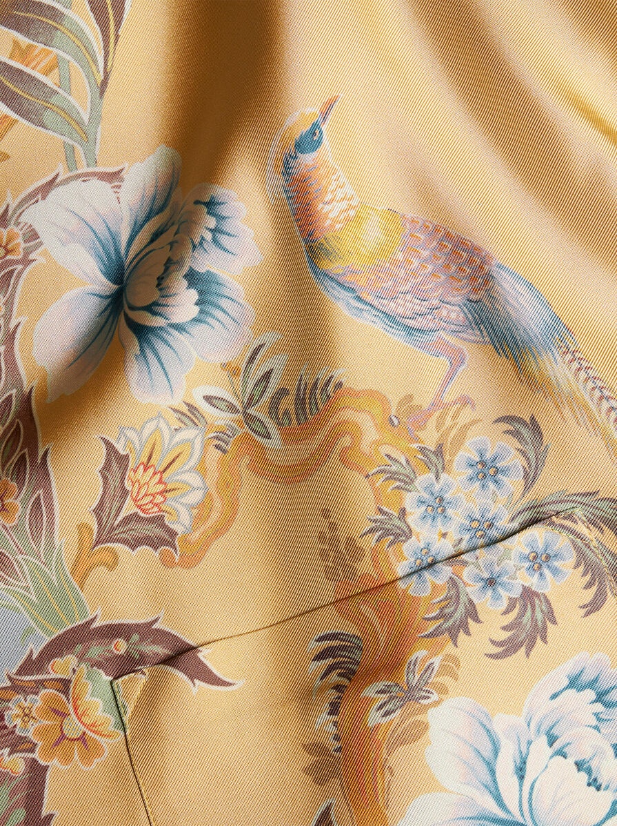 PRINTED SILK WRAPAROUND JACKET - 7