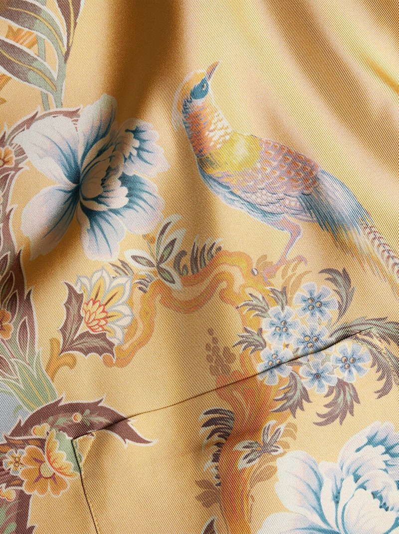 PRINTED SILK WRAPAROUND JACKET 7