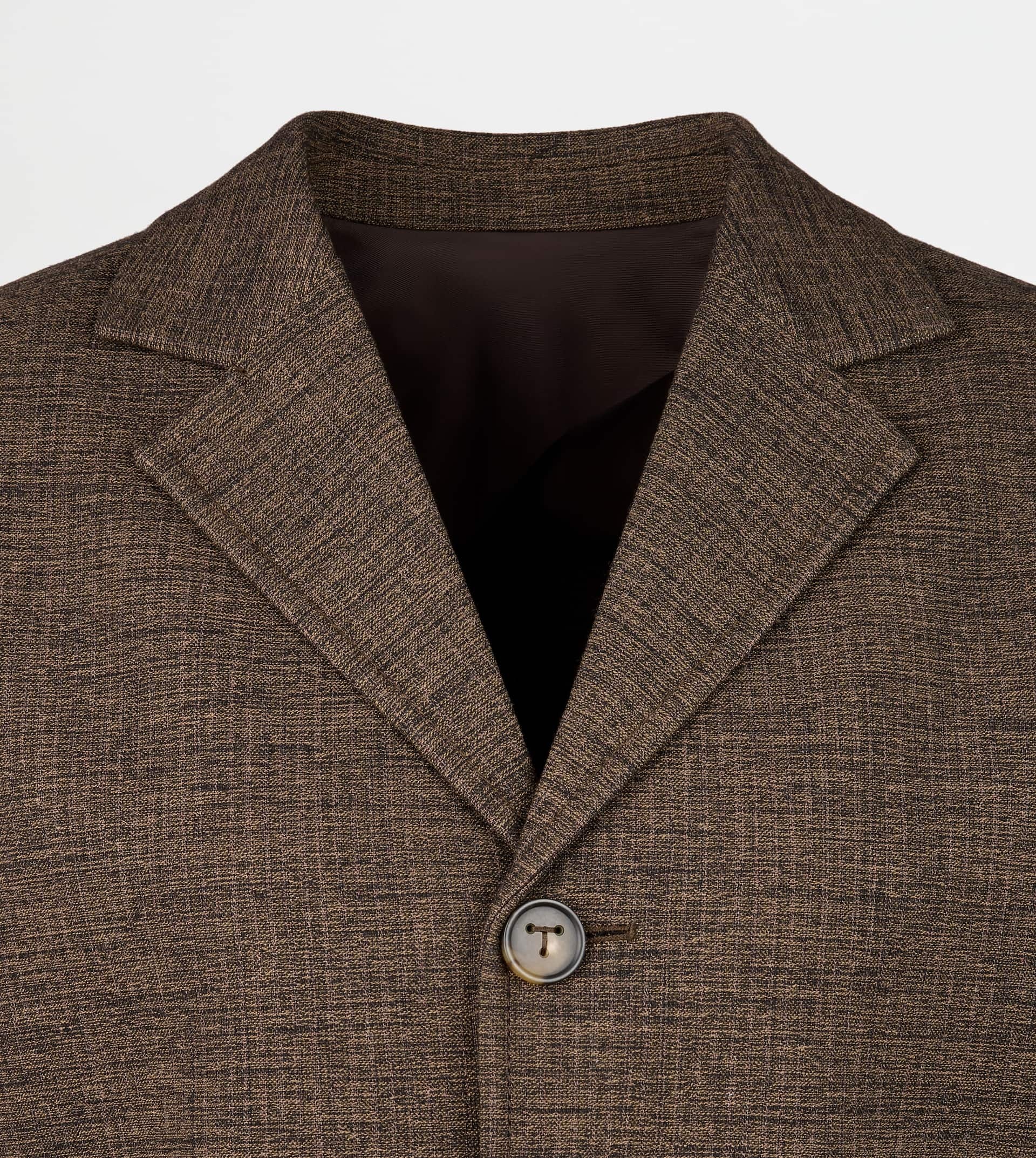 COTTON BLEND JACKET - BROWN - 8