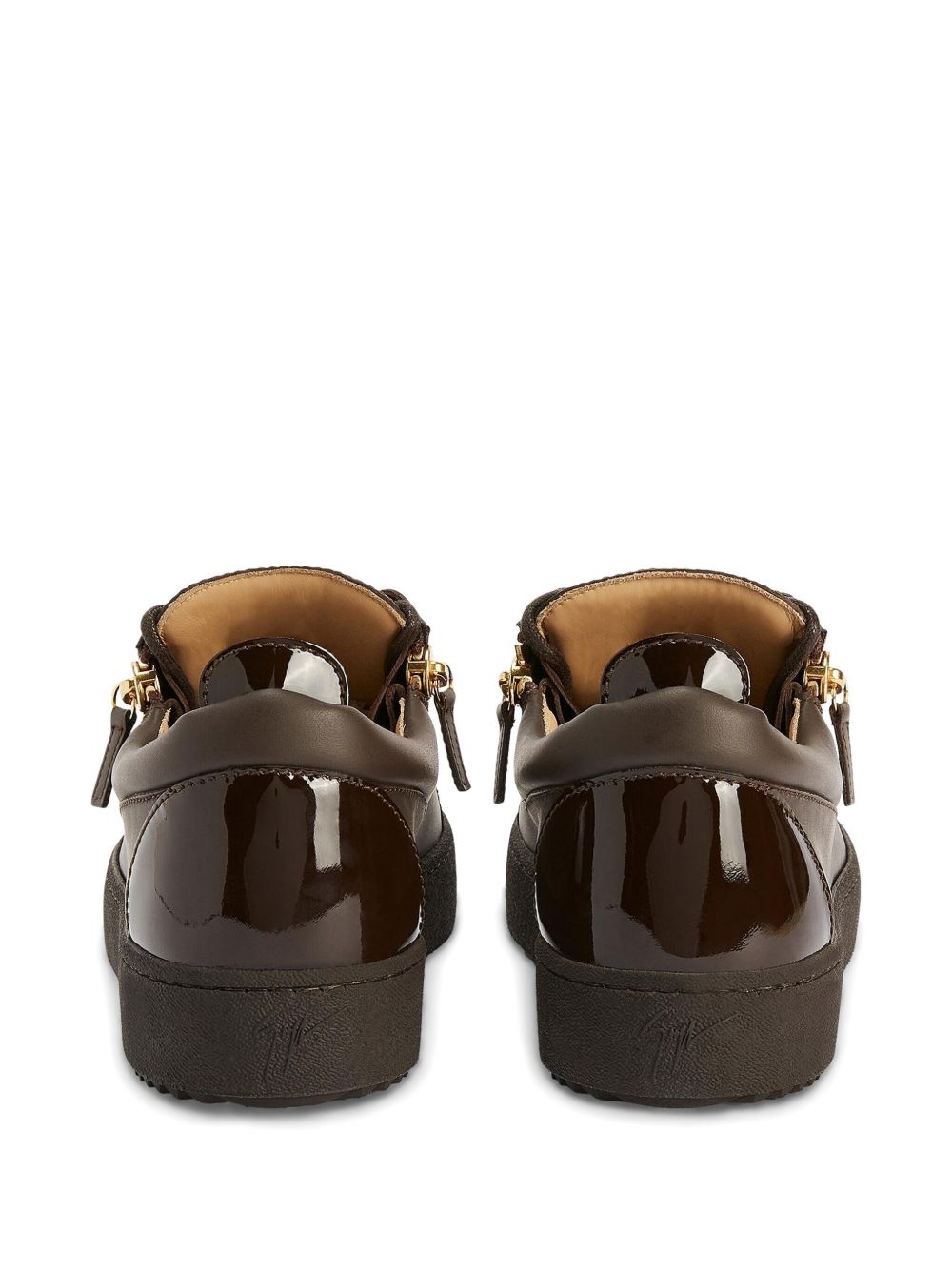 Frankie patent-leather lace-up sneakers - 3