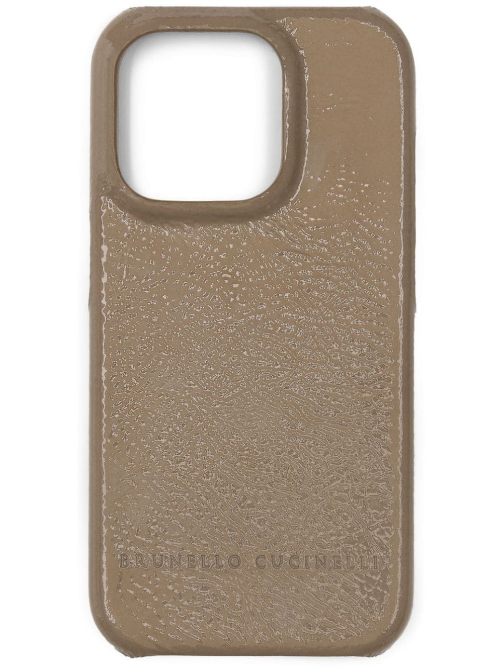 logo-debossed leather phone cover - 1