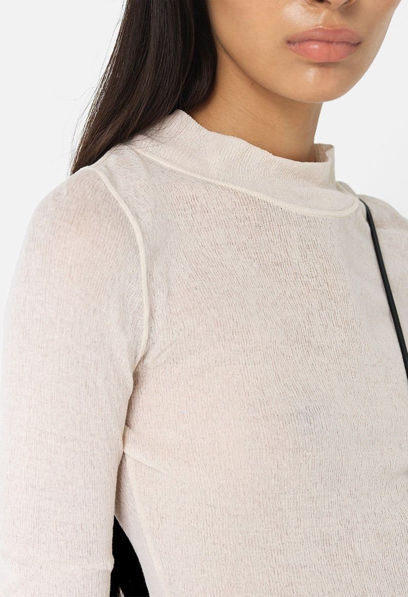 John Elliott GAUZE RIB LS CROPPED TEE outlook