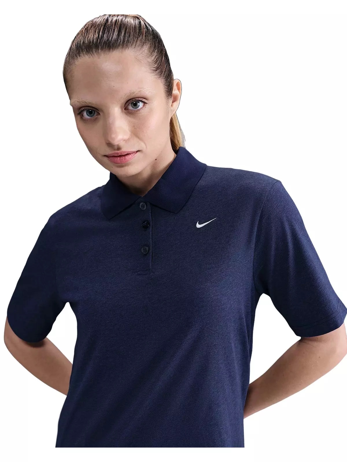 Women's Sportswear Essential Short-Sleeve Polo Dress -Navy - 4