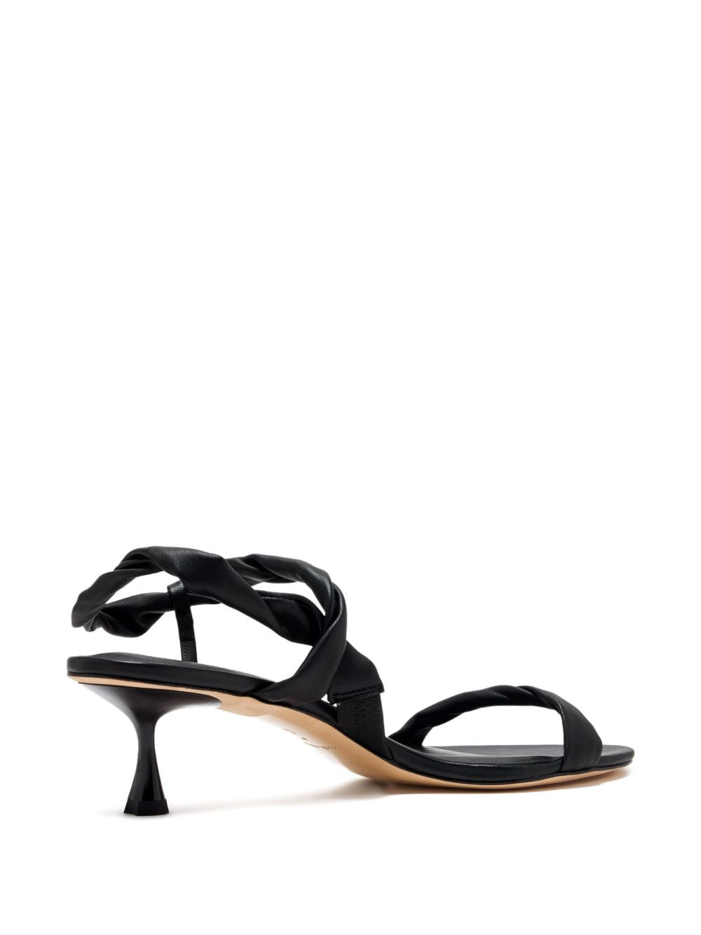 50mm twisted leather sandals - 4