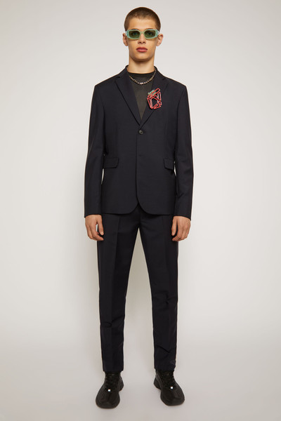 Acne Studios Slim-fit suit trousers navy blue outlook