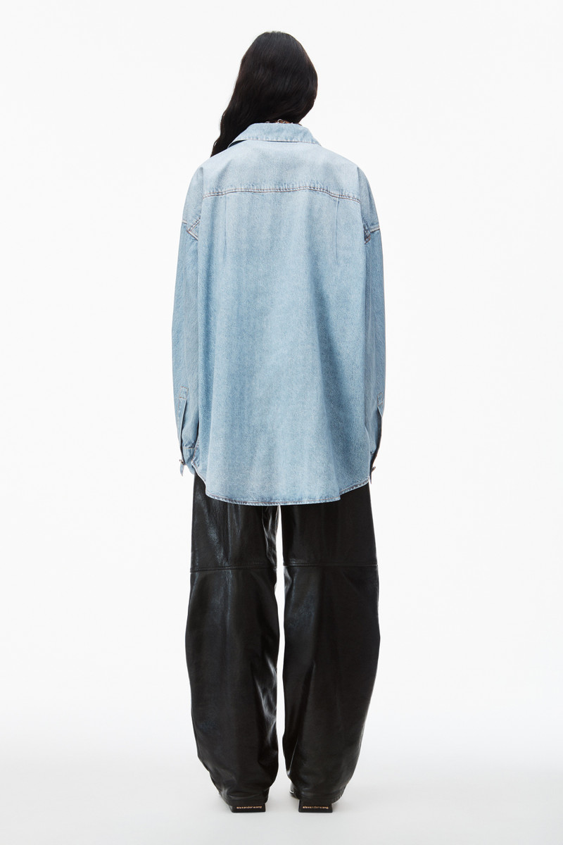 printed denim shirt in nylon 5