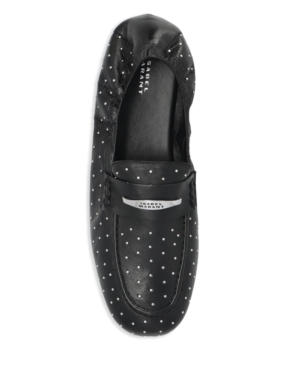 studded leather loafers - 4