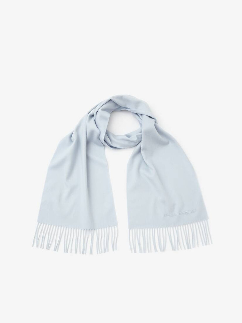 Alexander McQueen Men's Embroidered Stole	 in Spring Blue outlook