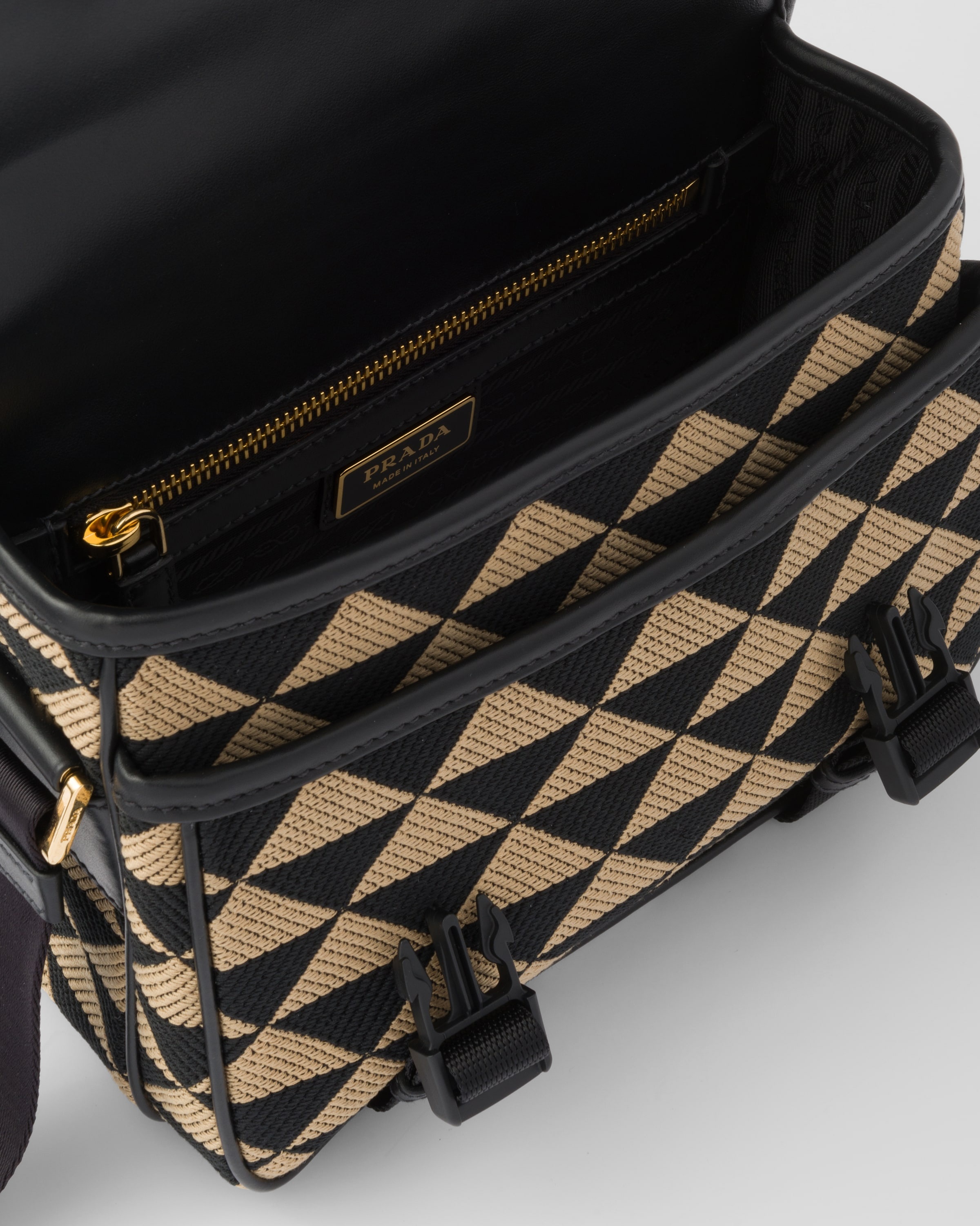 ショルダーバッグ Prada Embroidered Fabric Prada Symbole Crossbody Bag Prada Prada Symbole embroidered fabric bag | REVERSIBLE