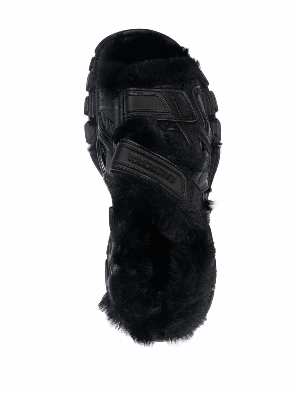 Track faux-fur touch-strap sandals - 4