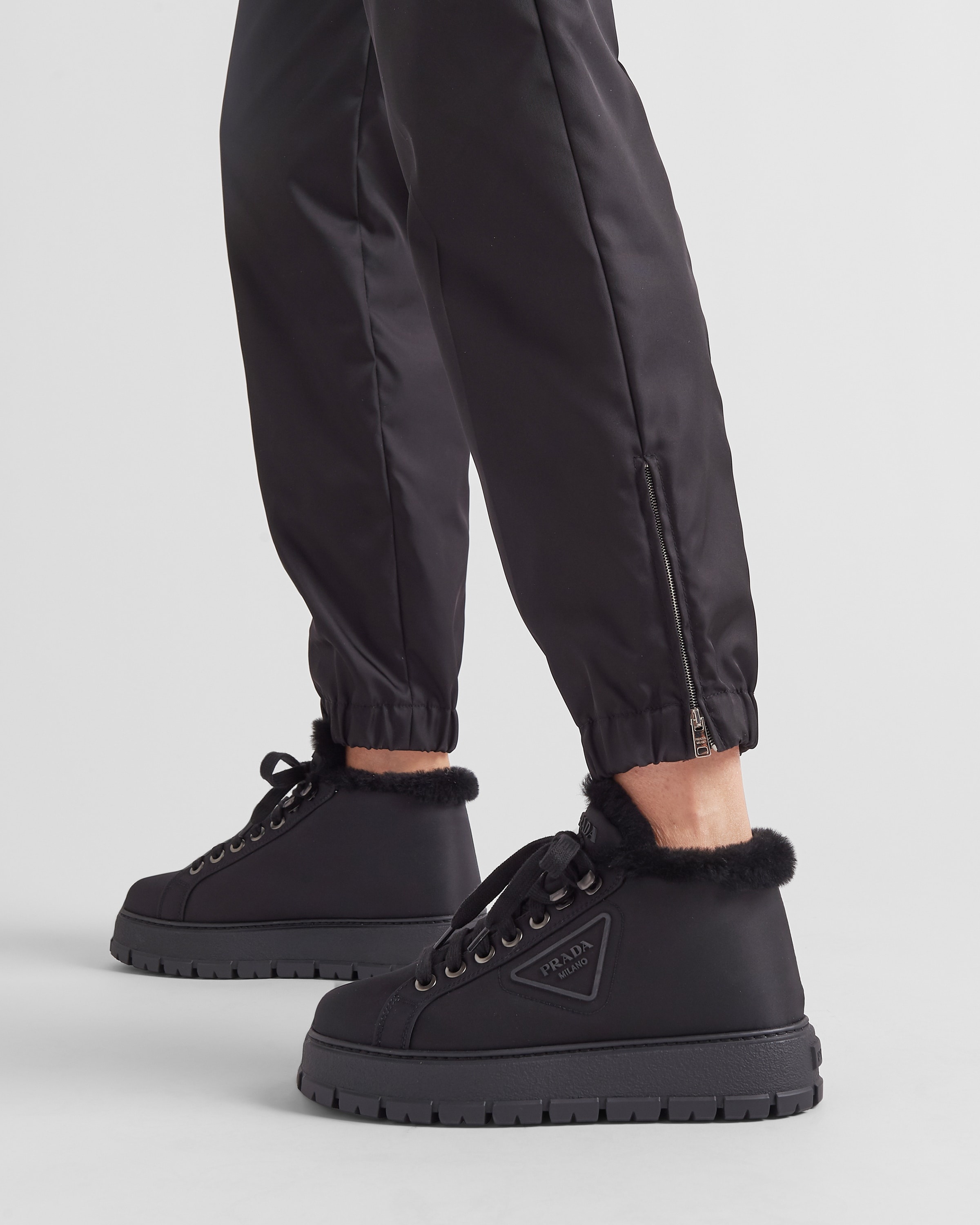 Nylon lace-up booties - 3