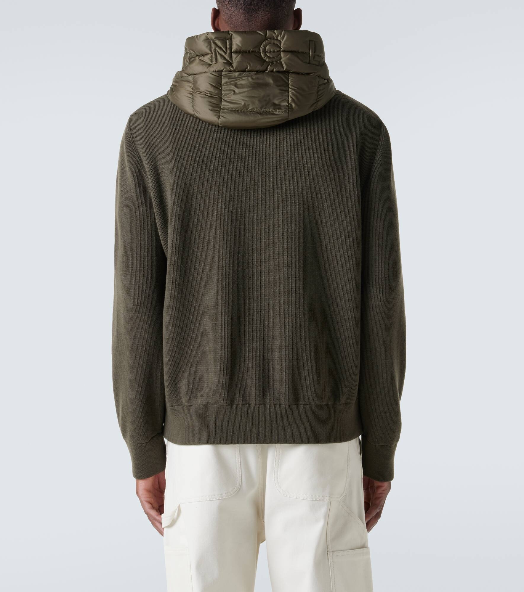 Quilted wool and down jacket - 4