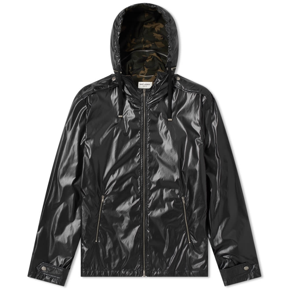 Saint Laurent Nylon Camo Lined Windrunner Jacket - 1