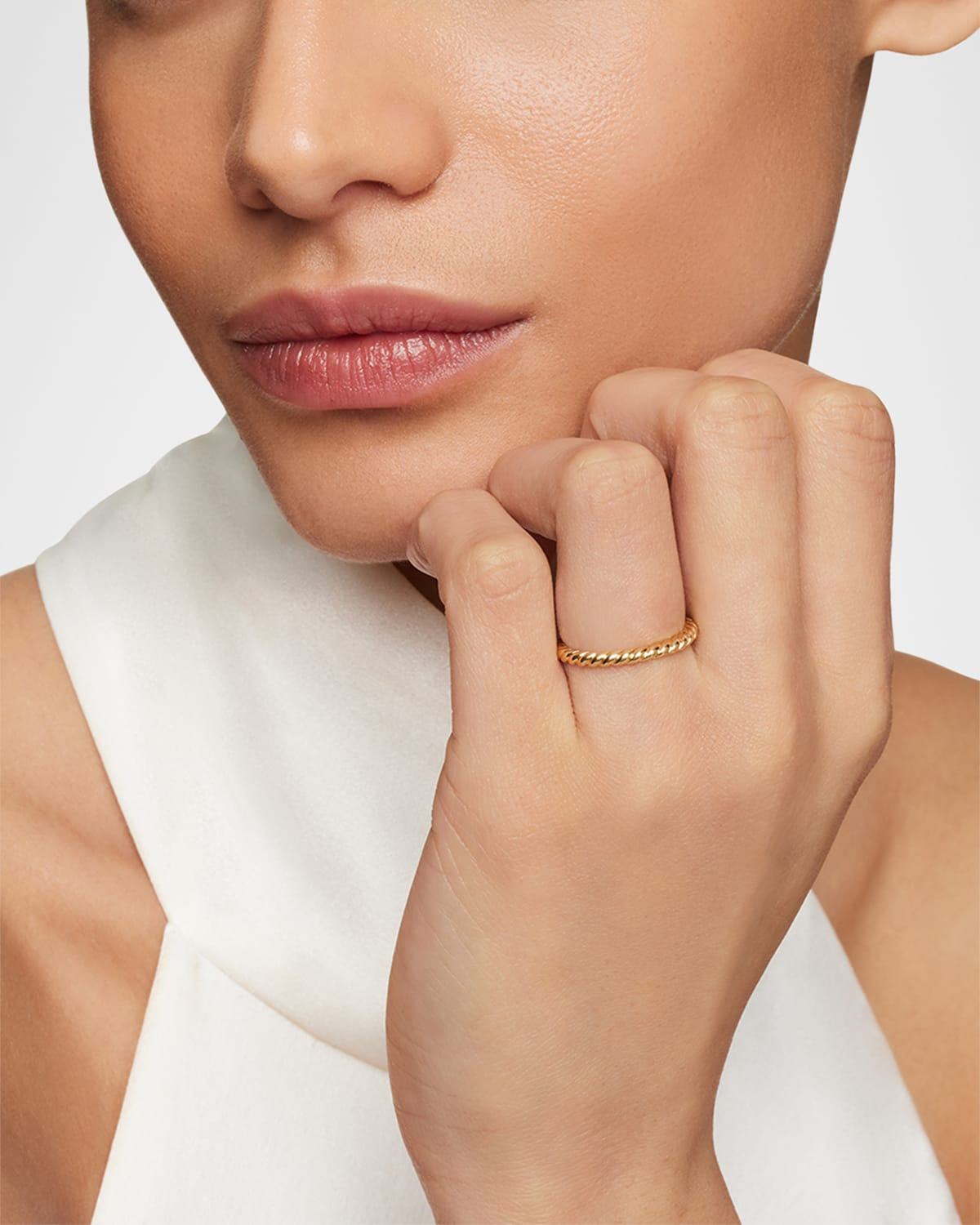 DY Unity Cable Ring in 18K Gold, 2mm - 2