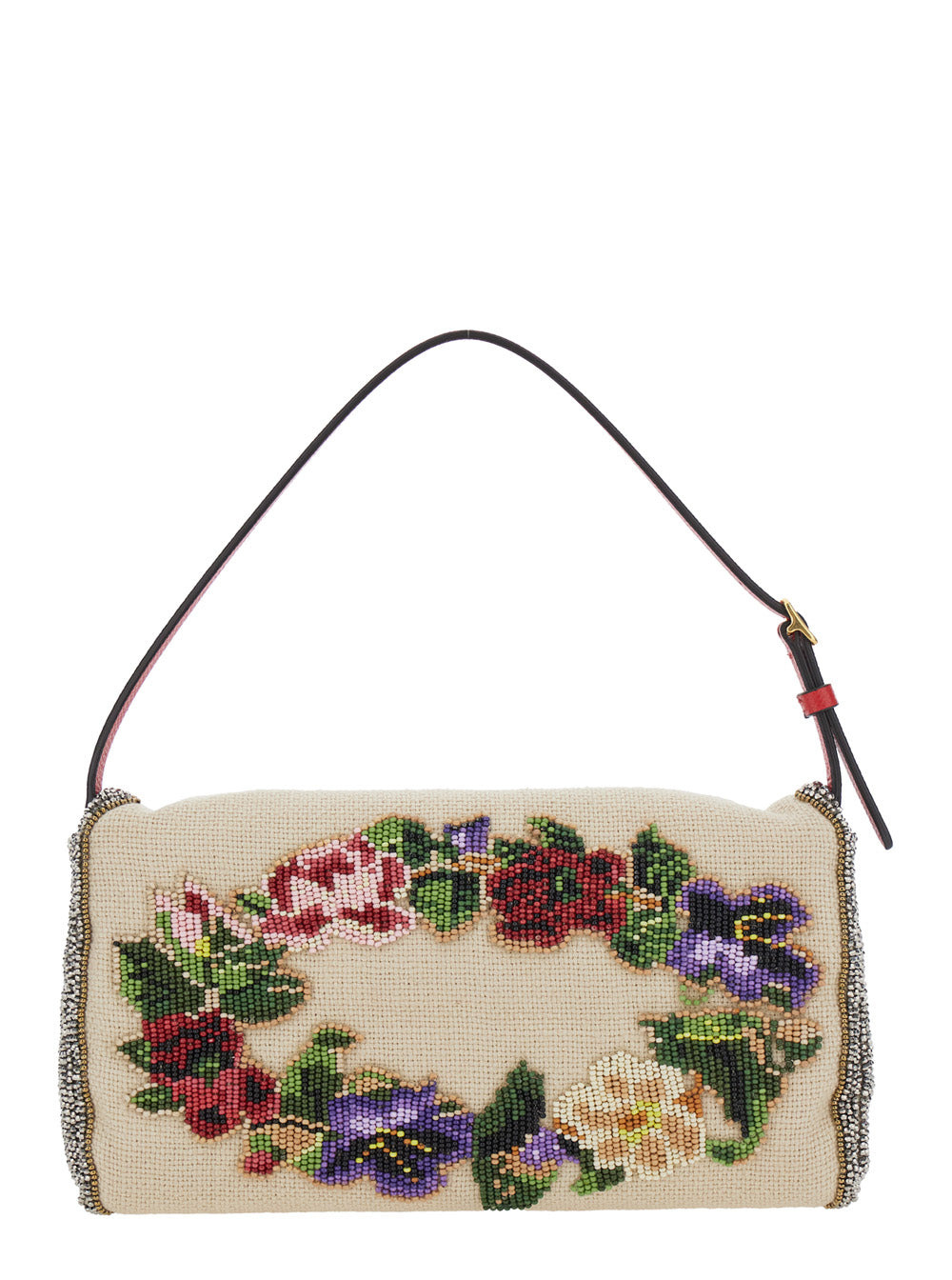 Valentino Garavani Women Clutch | Vain Soft | Ric.Garland Beads/Vit.Soft Grain L./A.Br - 4