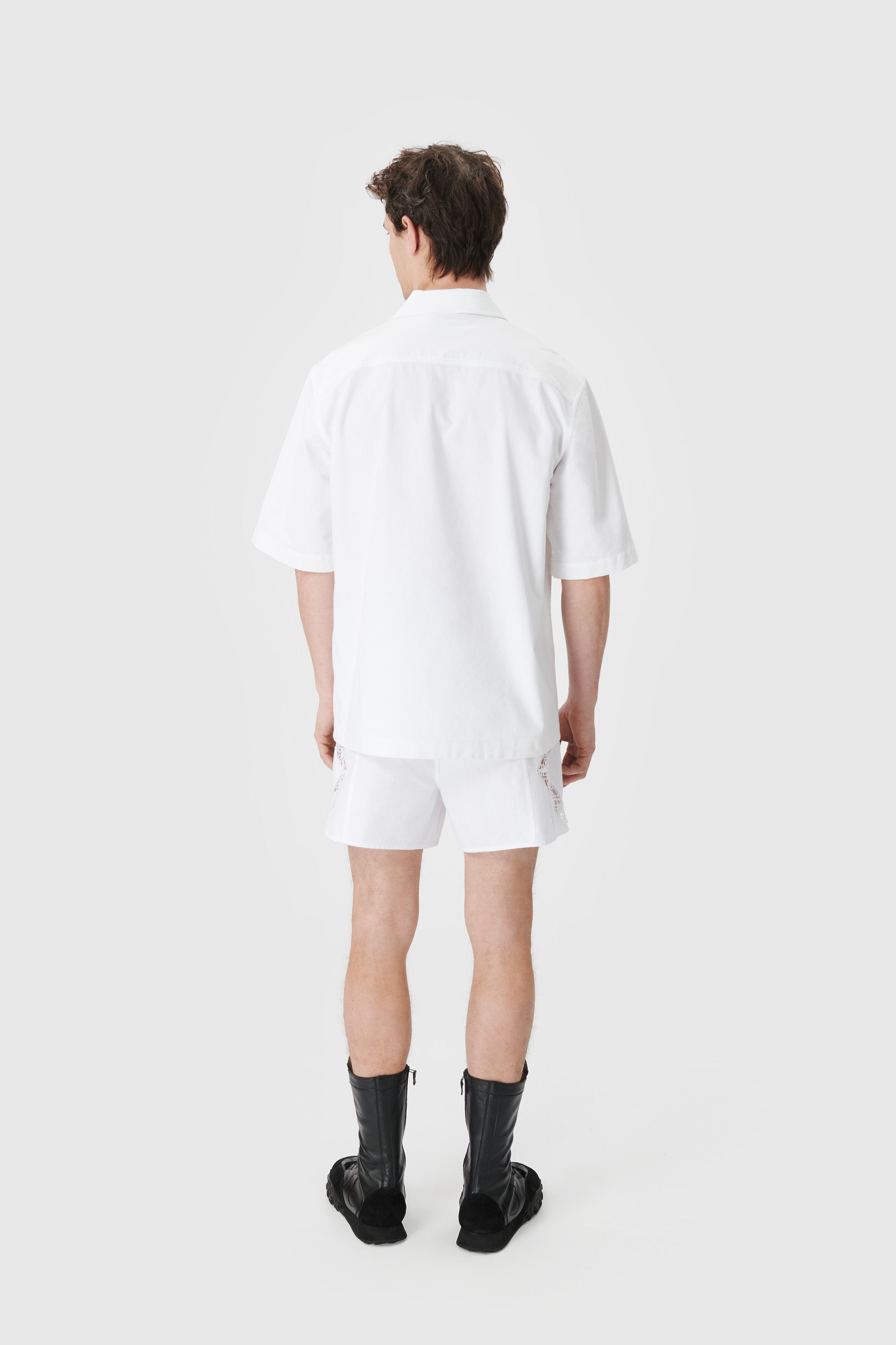 REGENERATED HOUSEHOLD LINEN BOWLING SHIRT - 3