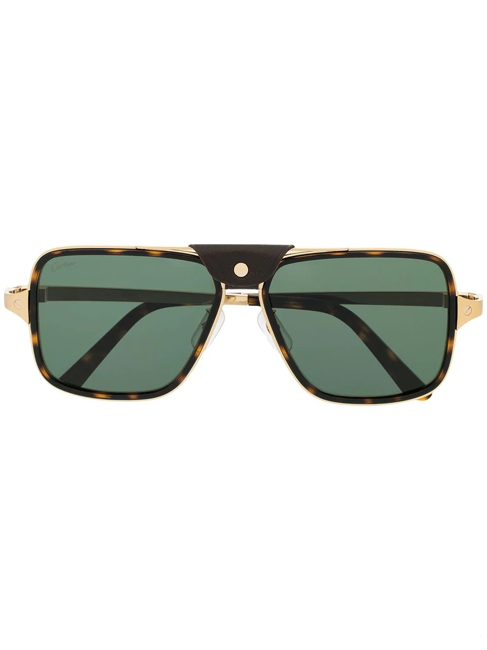 tortoiseshell aviator sunglasses - 1