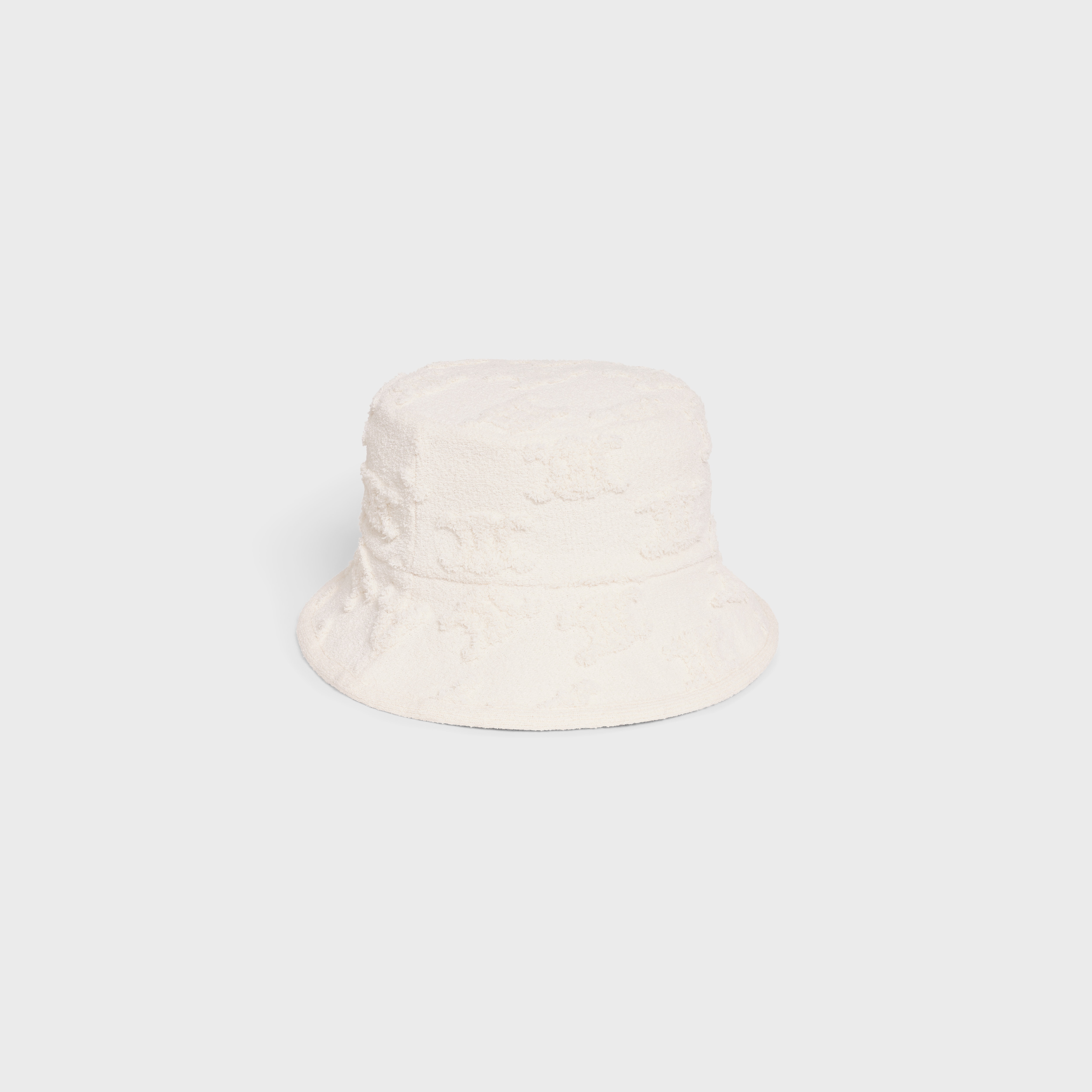 triomphe bucket hat in cotton bouclé - 1